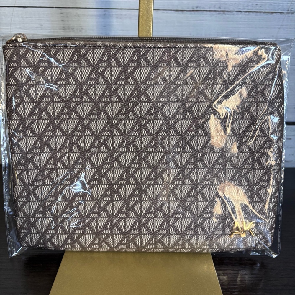 Anne Klein Brown Patterned Travel Bag